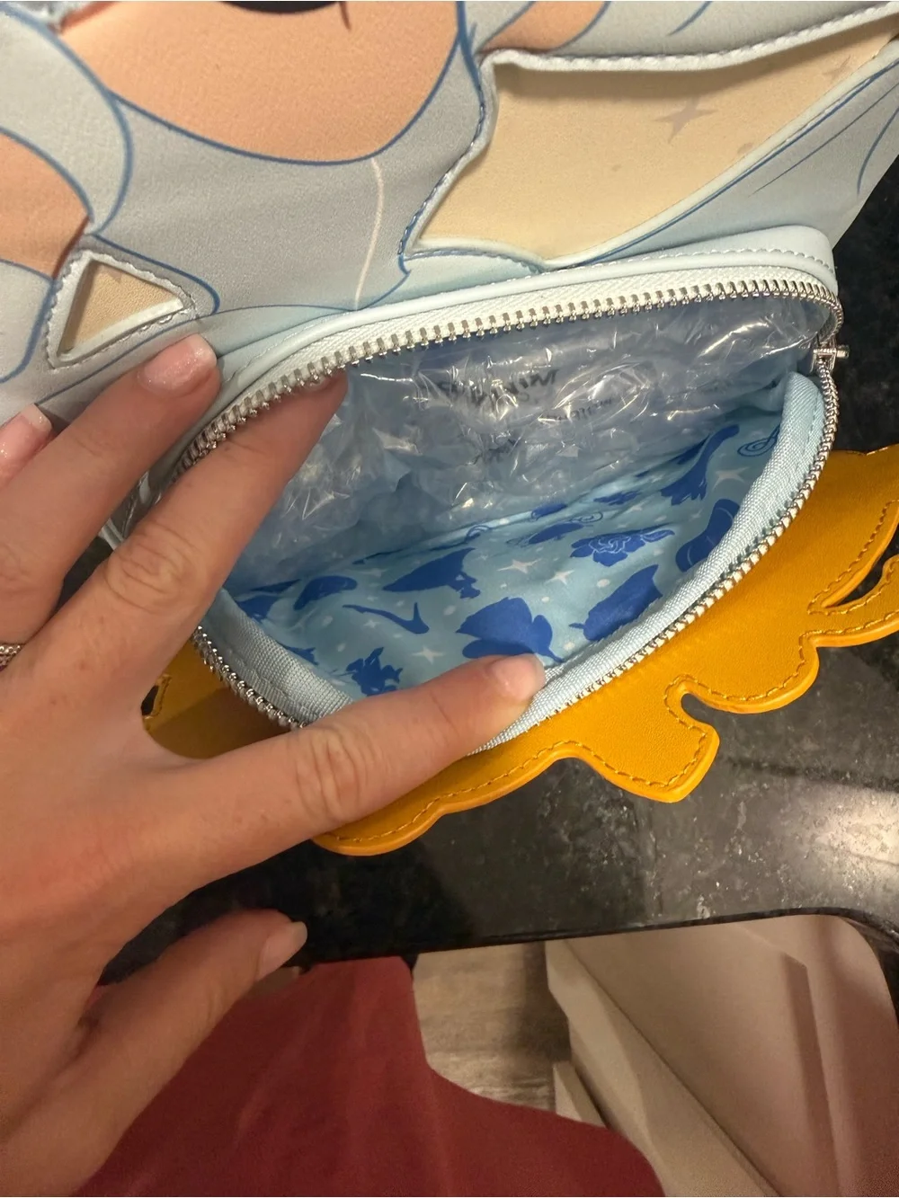Loungefly Pastel Blue & Cream Mini Backpack with Disney Tag